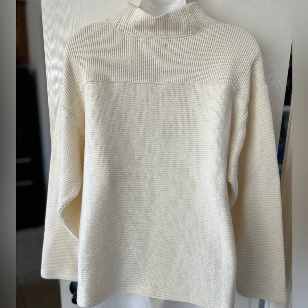 Madewell Cream Ribbed Knit Blouse - Picture 6 of 11